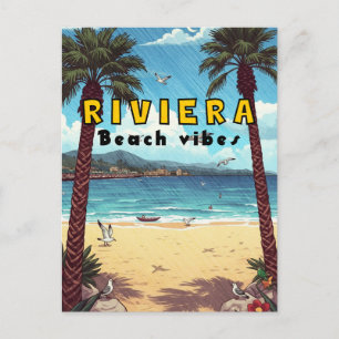 Cartes Pour Fêtes Annuelles Plage de la Riviera, été européen