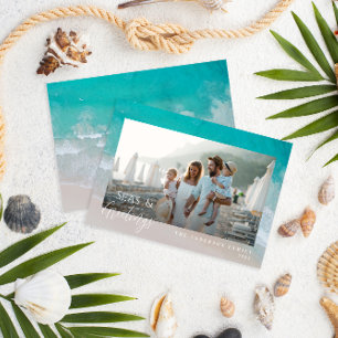 Cartes Pour Fêtes Annuelles Plage de Noël minime
