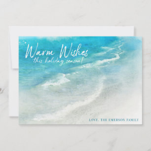 Cartes Pour Fêtes Annuelles PLAGE DE VACANCES TROPICALE   Noël ou Hanoukka