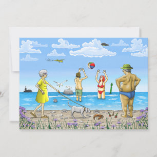 Cartes Pour Fêtes Annuelles Plage d'été