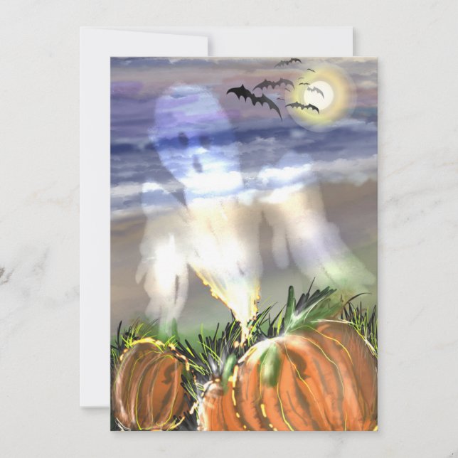 Cartes Pour Fêtes Annuelles Plage hantée (Devant)