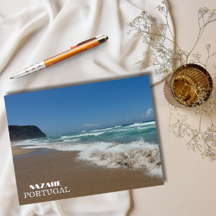 Cartes Pour Fêtes Annuelles Plage jolie Nazaré Portugal Photographie,Voyage