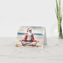 Plage Yoga Relaxé Zen Père Noël