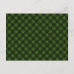 Cartes Pour Fêtes Annuelles Plaid de Noël vert et noir de buffle