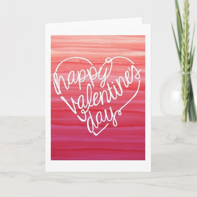 CARTES POUR FÊTES ANNUELLES PLAIN ET SIMPLE ET REMPLIS DE LOVE-VALENTINE (Devant)