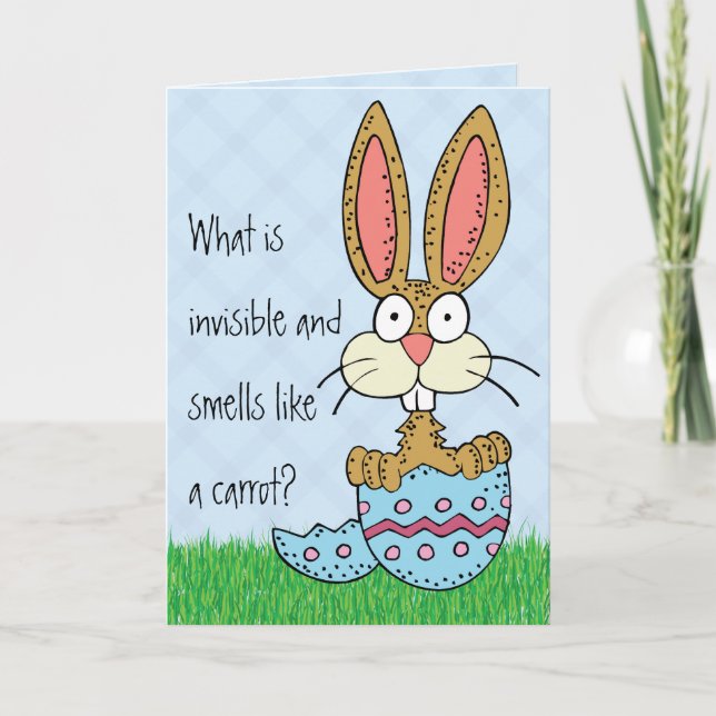 Cartes Pour Fêtes Annuelles Plaisanterie drôle de lapin de Pâques (Devant)