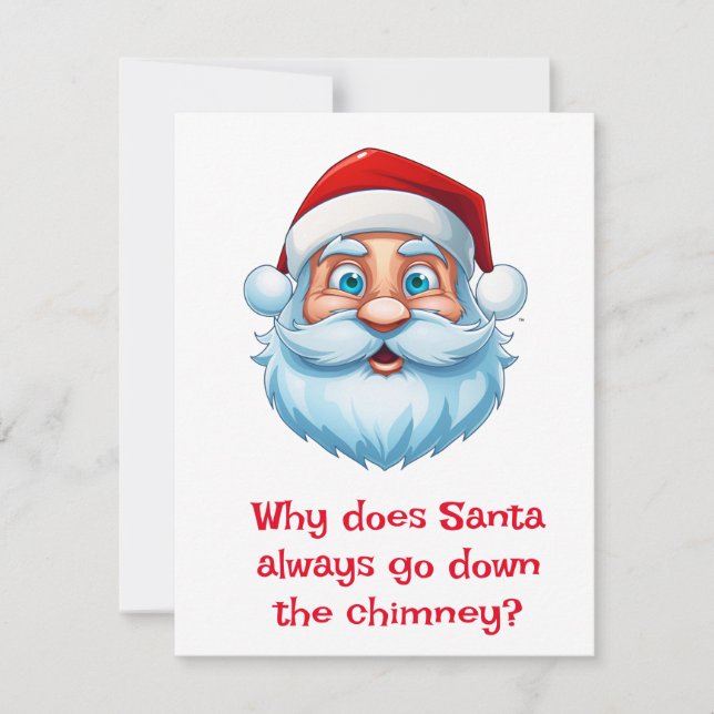 Cartes Pour Fêtes Annuelles Plaisanteries sur le Père Noël (Devant)