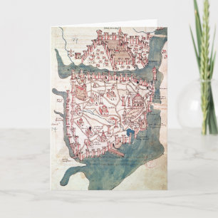 Cartes Pour Fêtes Annuelles Plan de Constantinople