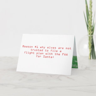 Cartes Pour Fêtes Annuelles Plan de vol de Père Noël