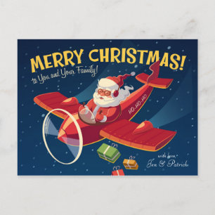 Cartes Pour Fêtes Annuelles Plan père Noël