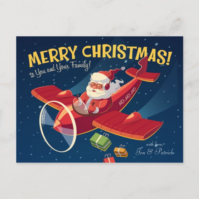Cartes Pour Fêtes Annuelles Plan père Noël (Devant)