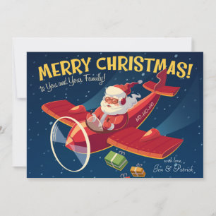 Cartes Pour Fêtes Annuelles Plan père Noël