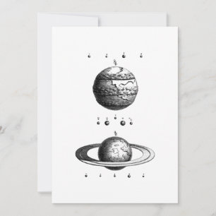 Cartes Pour Fêtes Annuelles Planète Jupiter Et Saturn