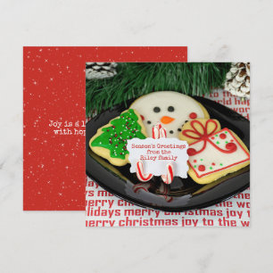 Cartes Pour Fêtes Annuelles Plaque de biscuits à sucre de Noël
