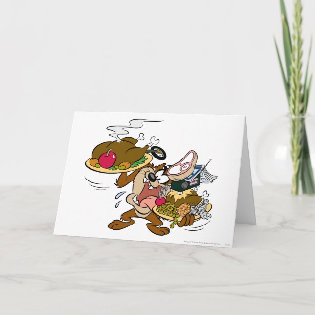 Cartes Pour Fêtes Annuelles Plaques de Thanksgiving TAZ™ (Devant)