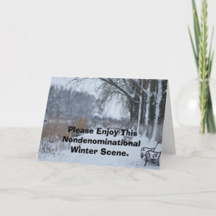 Cartes Pour Fêtes Annuelles Please Enjoy This Nondenominational Winter Scene.
