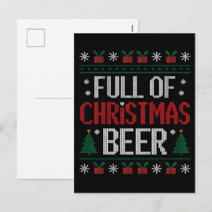 Cartes Pour Fêtes Annuelles Plein de bière de Noël et de bonne humeur de Noël 