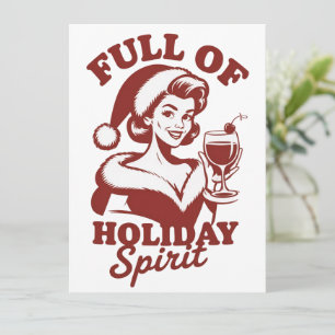 Cartes Pour Fêtes Annuelles Plein d'esprit de fête de Noël Vin Snarky Noël