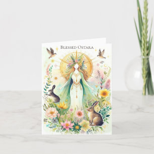 Cartes Pour Fêtes Annuelles Pliée Ostara Païenne Wiccanne Bénie