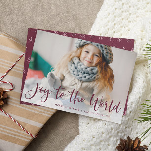 Cartes Pour Fêtes Annuelles Plum   Joy to the World Full Photo