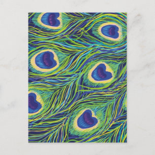 Cartes Pour Fêtes Annuelles Plumes de paon