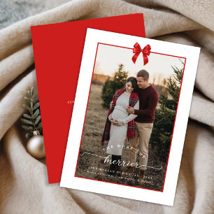 Cartes Pour Fêtes Annuelles Plus La Grossesse De Noël De La Bow Merrier est be