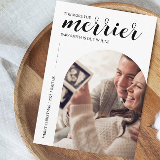 Cartes Pour Fêtes Annuelles Plus la grossesse moderne de Noël est Merrier