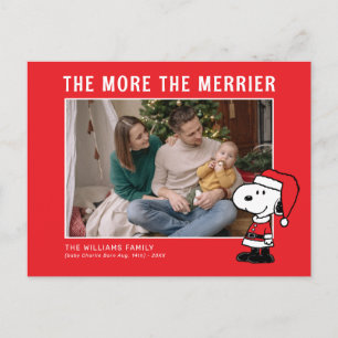 Cartes Pour Fêtes Annuelles Plus Le Merrier Est Merrier Snoopy Noël Nouveau