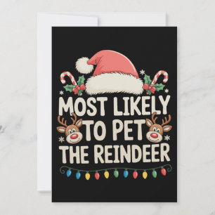 Cartes Pour Fêtes Annuelles Plus Susceptible de Caresser le Renne Noël Assorti