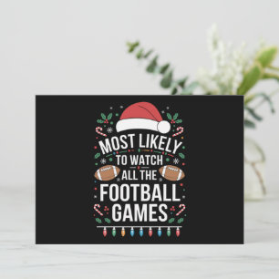 Cartes Pour Fêtes Annuelles Plus susceptible de regarder tous les matchs de fo