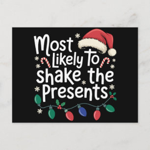 Cartes Pour Fêtes Annuelles Plus susceptible de secouer les cadeaux de Noël Xm