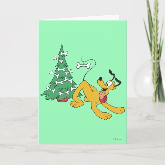 Cartes Pour Fêtes Annuelles Pluto à Noël (Devant)