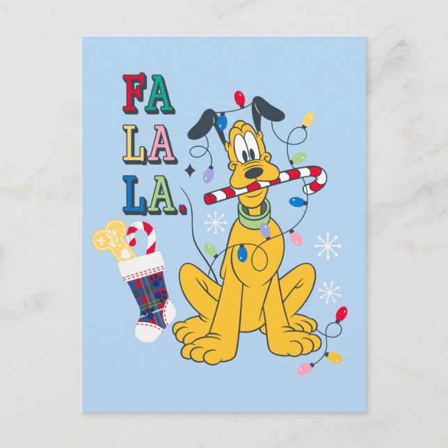 Cartes Pour Fêtes Annuelles Pluto | Fa La La (Devant)