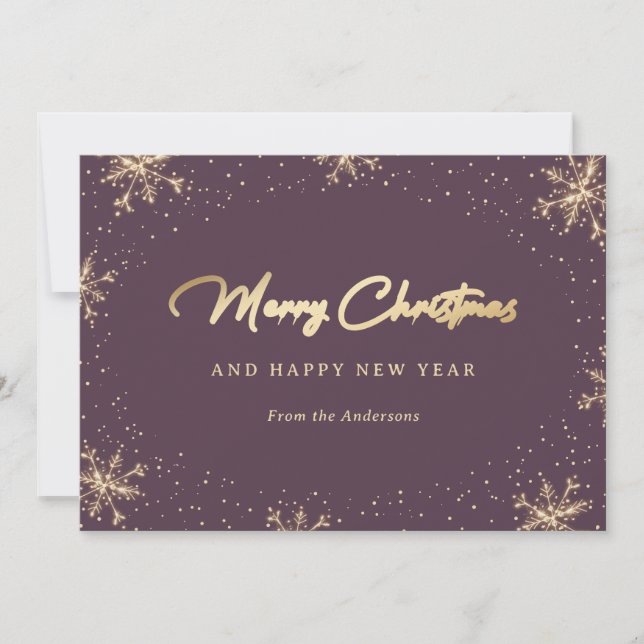 Cartes Pour Fêtes Annuelles Pneus moelleux et dorés (Devant)