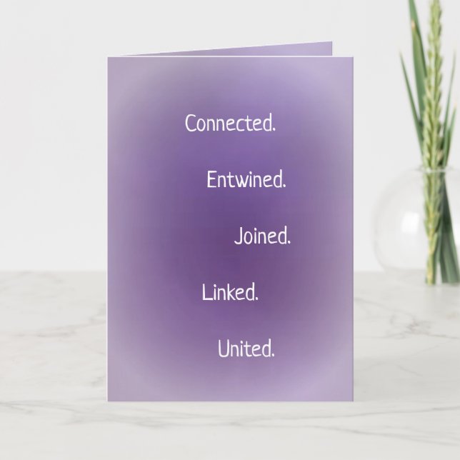 Cartes Pour Fêtes Annuelles Poème de connexion Twin Flame Soulmates (Devant)