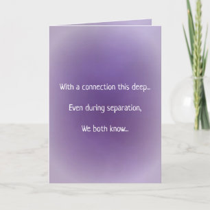 Cartes Pour Fêtes Annuelles Poème de séparation de connexion de l'âme