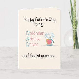 Cartes Pour Fêtes Annuelles Poème Papa Acrostique
