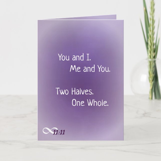Cartes Pour Fêtes Annuelles Poème Twin Flame (Devant)
