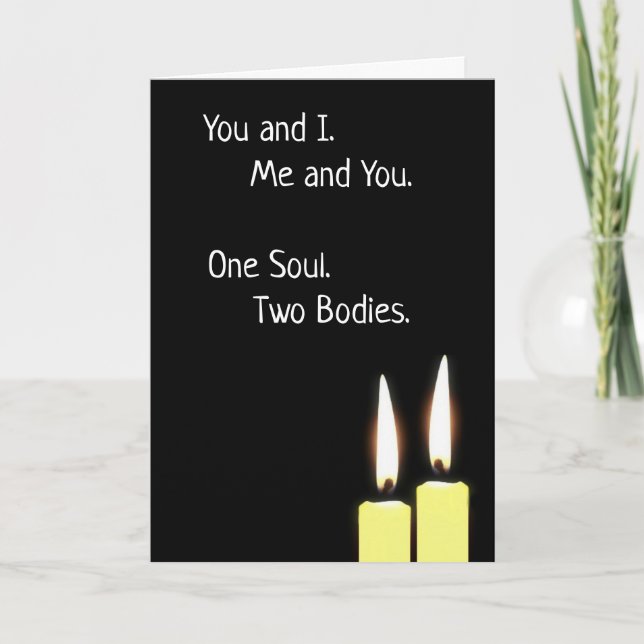 Cartes Pour Fêtes Annuelles Poème Twin Flame Soulmates (Devant)