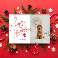 Poignée Rouge Joyeux Howlidays Paw Dog Photo