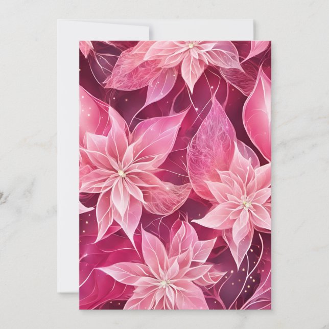 Cartes Pour Fêtes Annuelles Poinsététie rose pâle (Devant)