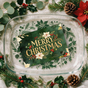 Cartes Pour Fêtes Annuelles Poinsettia Fleur d'hiver Accent de Noël TMF26