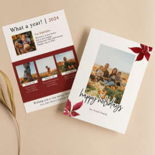 Cartes Pour Fêtes Annuelles Poinsettias Quelle année   Année d'examen   3 enfa