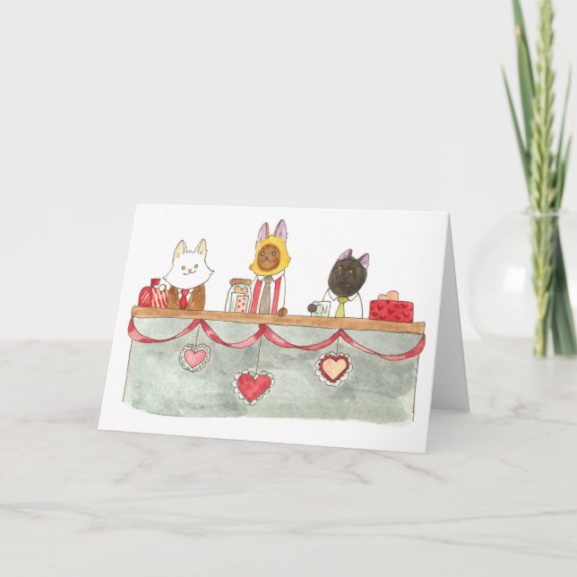 Cartes Pour Fêtes Annuelles Point de presse BCN valentine. (Devant)