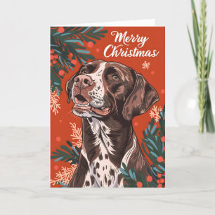 Cartes Pour Fêtes Annuelles Pointeur allemand de Noël
