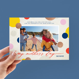 Cartes Pour Fêtes Annuelles Points Lumineux Bonne Fête des Mères Maman Photo