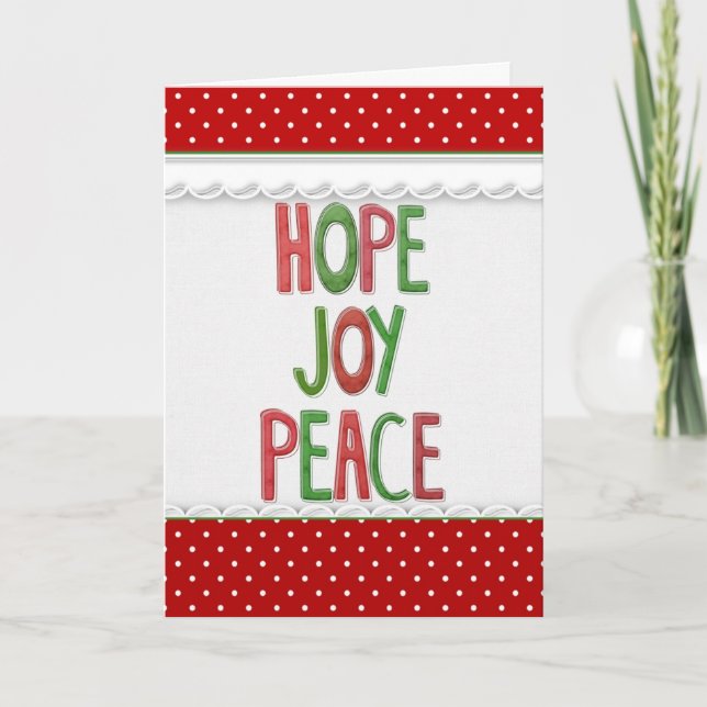Cartes Pour Fêtes Annuelles Pois de vacances (Devant)