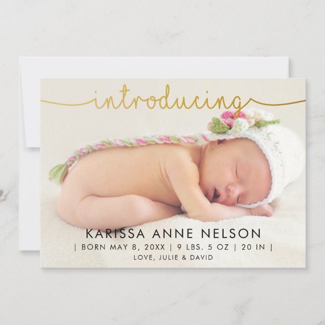 Cartes Pour Fêtes Annuelles pois roses lettrage à main horizontale naissance (Devant)