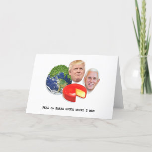 Cartes Pour Fêtes Annuelles Pois sur l'atout et les penny d'hommes de la roue