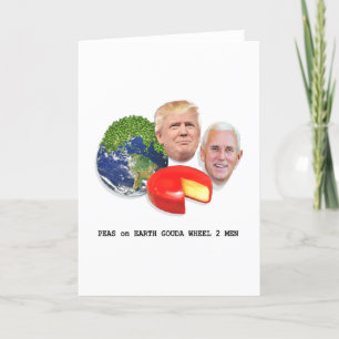 Cartes Pour Fêtes Annuelles Pois sur l'atout et les penny d'hommes de la roue
